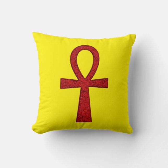 Red Ankh Cushion (Front)