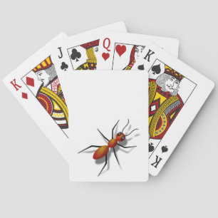 Red Ant Crawling Playing Cards