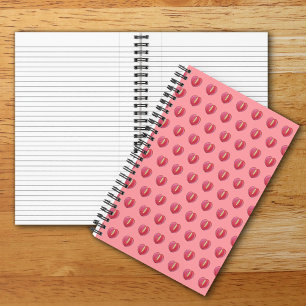 Red Anthurium Flower Seamless Pattern on Notebook