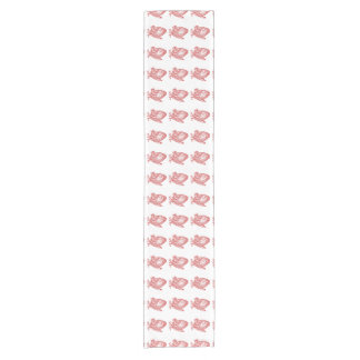 Red Antique Anatomical Heart Short Table Runner