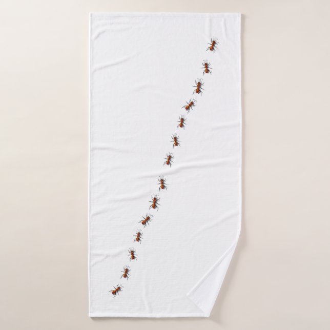 Red Ants Crawling In Your Home Bath Towel (Bath Towel)