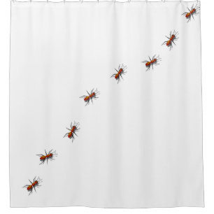 Red Ants Crawling In Your Home Shower Curtain