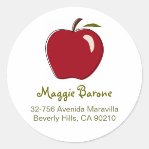 Red Apple Address Labels