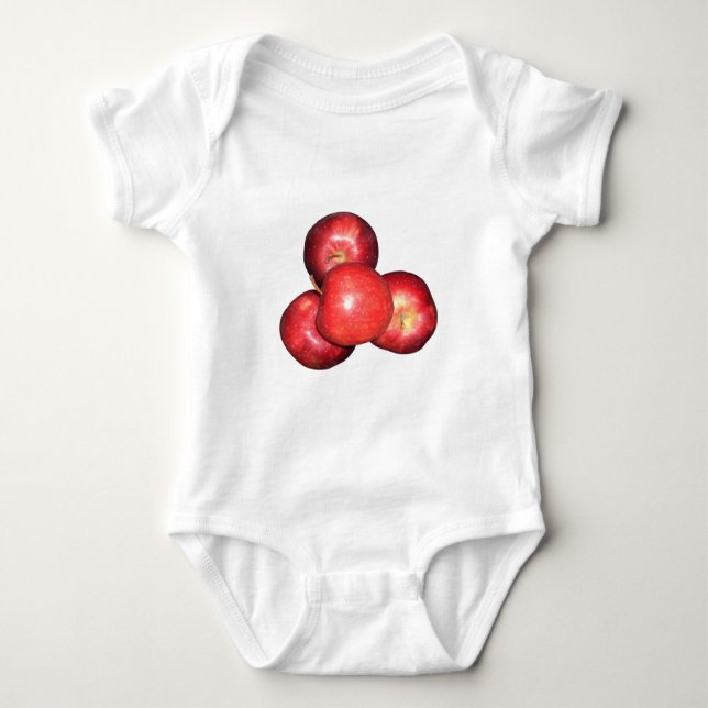 Red Apple Baby Bodysuit (Front)