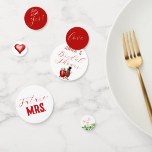 Red Apple Bridal Shower Confetti