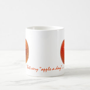 Red apple coffee mug