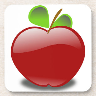 Red Apple Cork Coaster