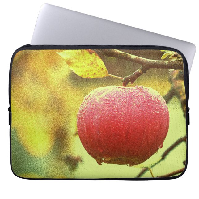 "Red Apple" Cute Photo. Buy Now Laptop Sleeve (Front)