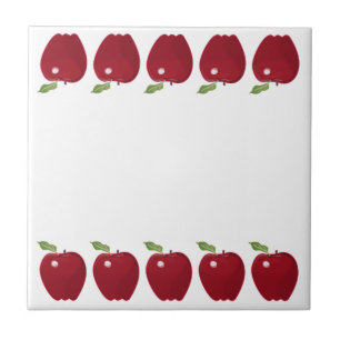 Red Apple Design Ceramic Tile