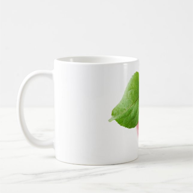 Red apple from above coffee mug (Left)