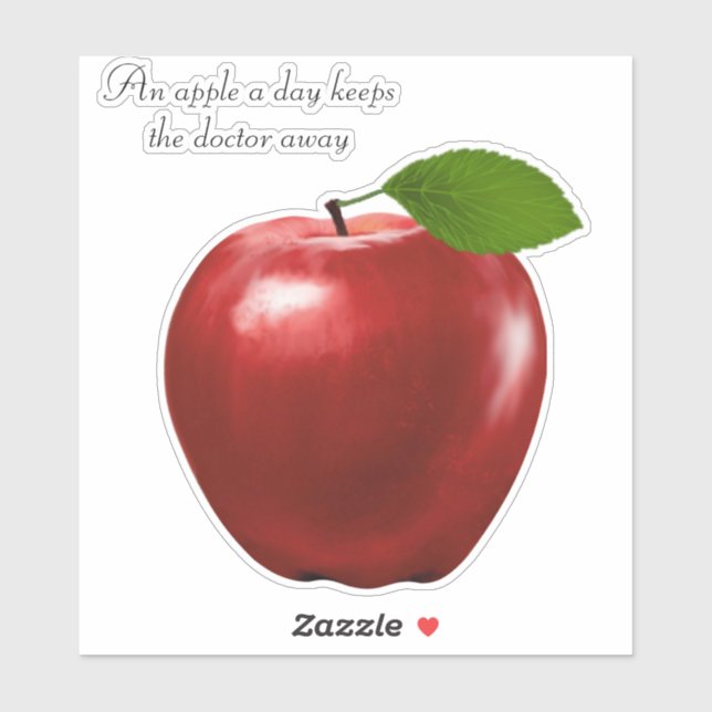 Red Apple Fruit and Quote (Sheet)