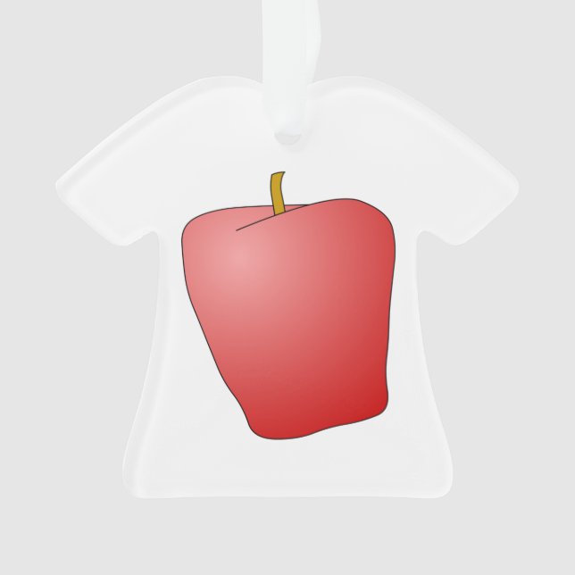  Red Apple Fruit Ceramic Ornament (Front)
