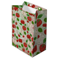 Red Apple Gift Bag – Cute Apple Print for Teachers