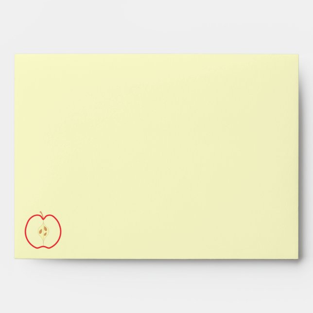 Red Apple Half. Envelopes (Front)