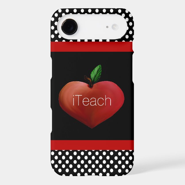 Red Apple Heart Teacher's iPhone 6 Plus case (Back)