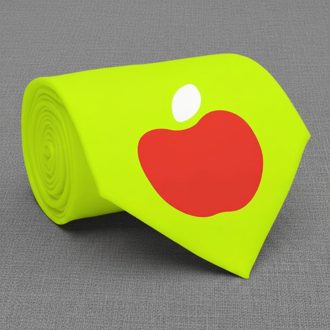 red apple  in neon yellow tie (Creator Uploaded)