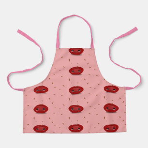 Red apple kawaii fruit apron