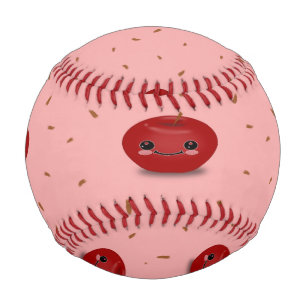 Red apple kawaii fruit baseball