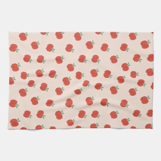 Red apple kitchen towel (Horizontal)