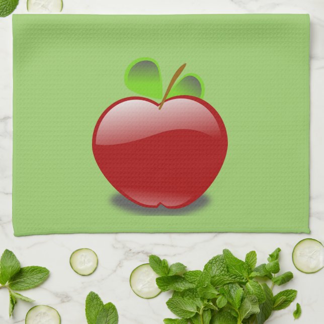 Red Apple Kitchen Towel (Folded)