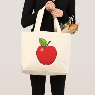 Red Apple Large Tote Bag