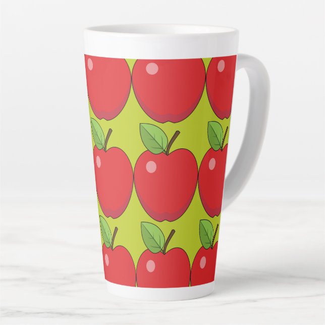 Red Apple Latte Mug (Right Angle)