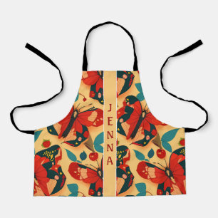 Red Apple Mosaic Colourful Custom Pattern Apron