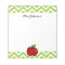 Red apple notepad for teacher | Personalised name