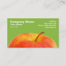 Red Apple on Green Background