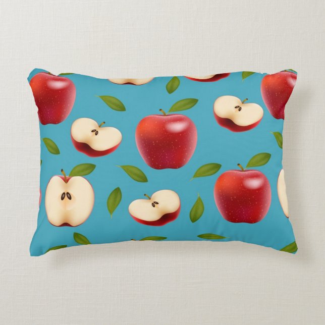 Red Apple Pattern Decorative Cushion (Front)
