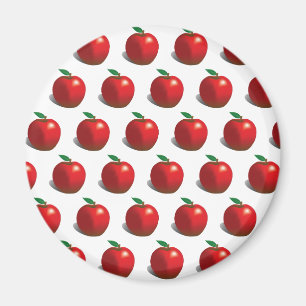 Red Apple Pattern Magnet