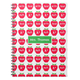 Red Apple Personalised Notebook