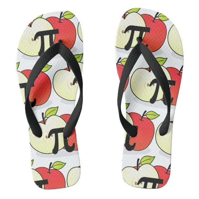 Red Apple Pi Flip Flops (Footbed)