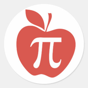 Red Apple Pie Classic Round Sticker