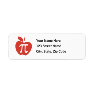Red Apple Pie Return Address Label