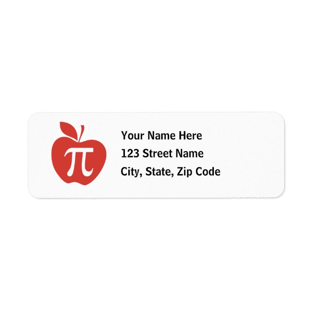 Red Apple Pie Return Address Label (Front)