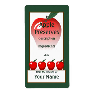 Red Apple Preserves Label
