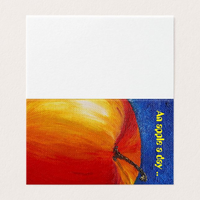 Red Apple - Still Life Painting (Outside Unfolded)