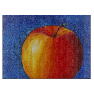 Red Apple - Still Life Painting Cutting Board