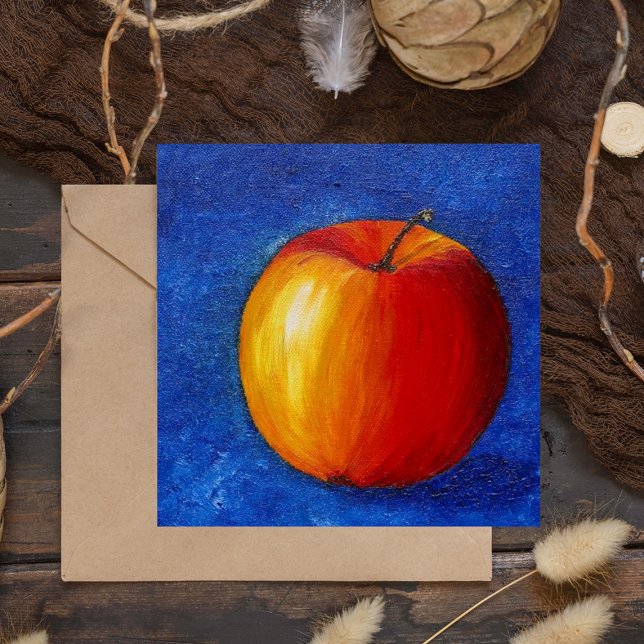 Red Apple - Still Life Painting magnetic card (Creator Uploaded)