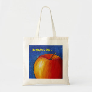 Red Apple - Still Life Painting Tote Bag