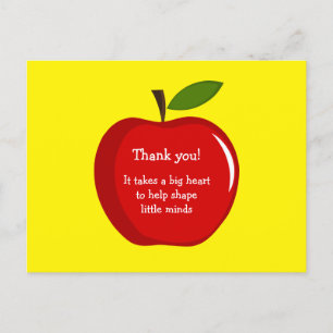 Red Apple Teacher Appreciation Card