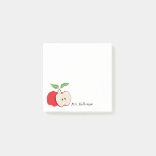 Red Apple Teacher Name 3 x 3 Post-it Notes