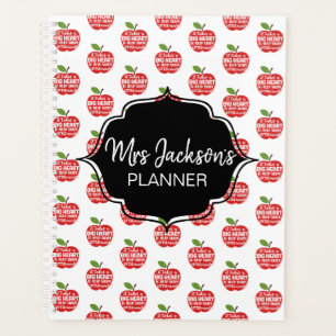 red apple Teacher thank you retirement Nursery Planner
