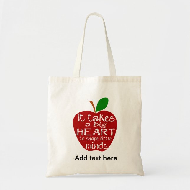 red apple Teacher thank you retirement Nursery Tote Bag (Front)