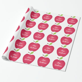 Red Apple Teacher's Personalised Wrapping Paper