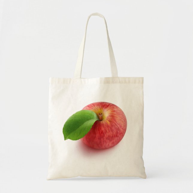 Red apple top view tote bag (Front)