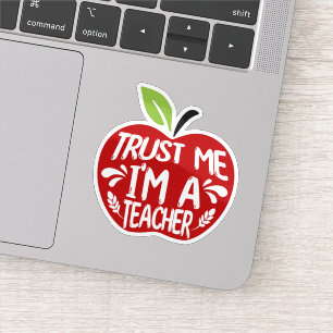 Red Apple TRUST ME I’M A TEACHER Quote Typography