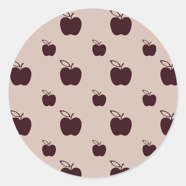 Red Apples Classic Round Sticker (Front)