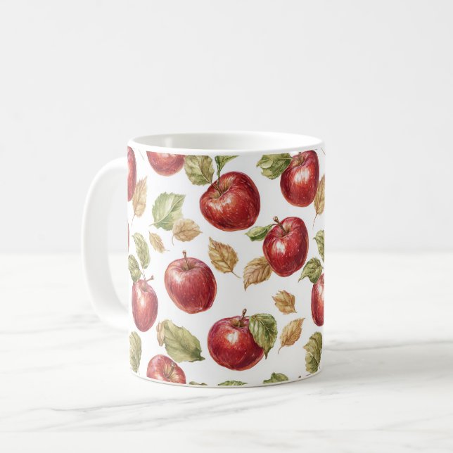 Red Apples Fruit Coffee Mug (Front Left)